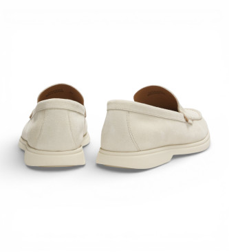 BOSS Light beige Sienne Leather Moccasins