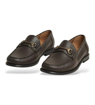 BOSS Mocasines de piel Tevan marr�n