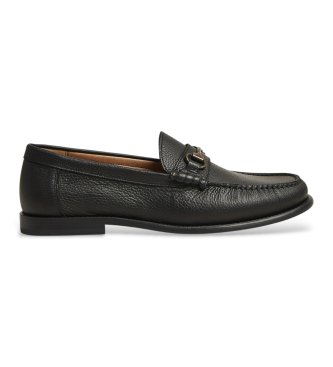 BOSS Mocasines de piel Tevan negro