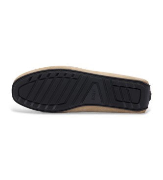 BOSS Noel beige leather moccasins