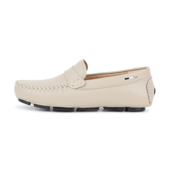 BOSS Mocasines de piel beige