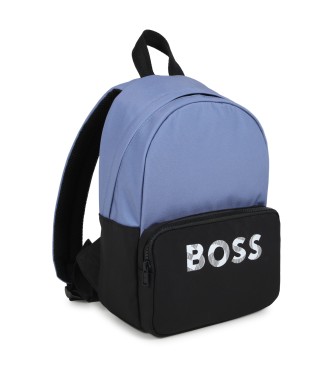 BOSS Fabric backpack blue, black