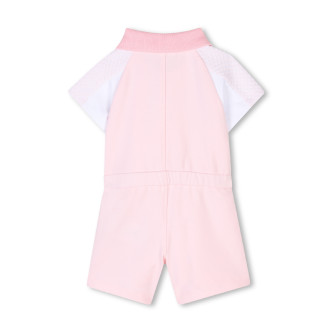 BOSS Pink short French plush dungarees