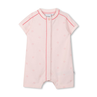 BOSS Pink piqu short dungarees