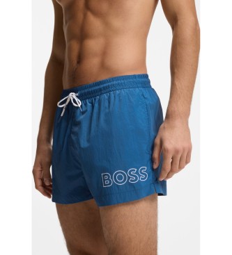 BOSS Swimming costume with blue stripe and blue outline