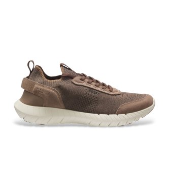 BOSS Brown Motion Knit Sneakers