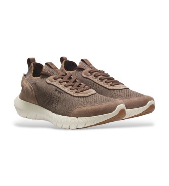 BOSS Brown Motion Knit Sneakers