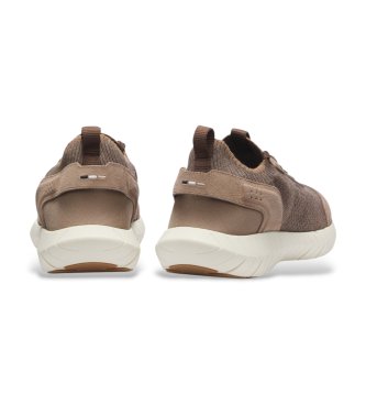 BOSS Brown Motion Knit Sneakers