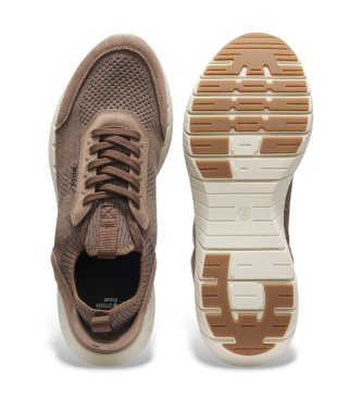 BOSS Brown Motion Knit Sneakers
