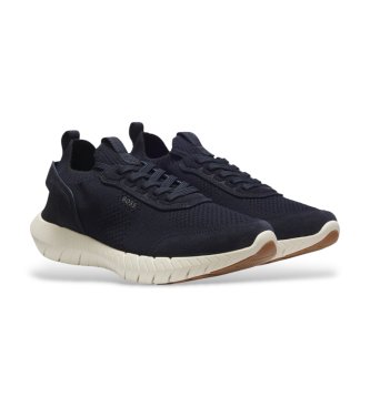 BOSS Navy Motion Knit Sneakers