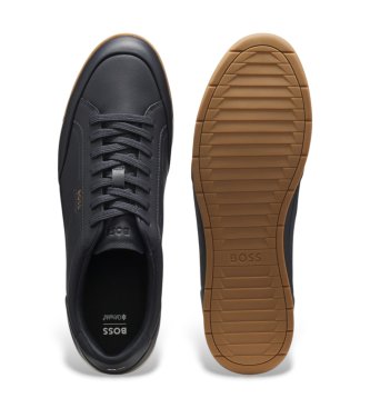 BOSS Nitan Lowp Ledersneaker marineblau