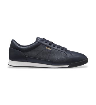 BOSS Scarpe da ginnastica in pelle Nitan Lowp blu navy