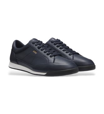 BOSS Scarpe da ginnastica in pelle Nitan Lowp blu navy