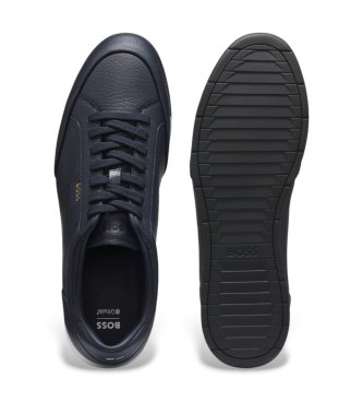 BOSS Scarpe da ginnastica in pelle Nitan Lowp blu navy