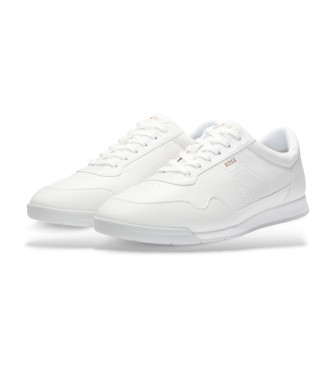 BOSS Białe skórzane buty sportowe Nitan