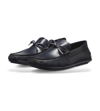 BOSS Mocassins en cuir Noel Navy