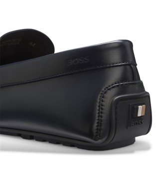 BOSS Mocassins en cuir Noel Navy