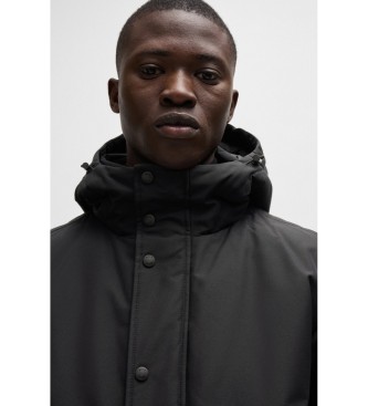 BOSS Quiltad dunjacka svart