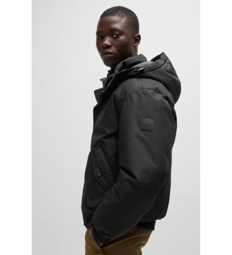 BOSS Quiltad dunjacka svart