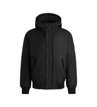 BOSS Quiltad dunjacka svart
