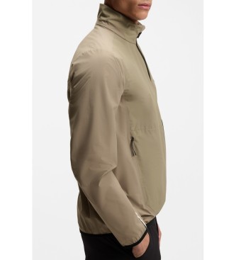 BOSS Vattenavvisande jacka i gr�nt multielastiskt tyg