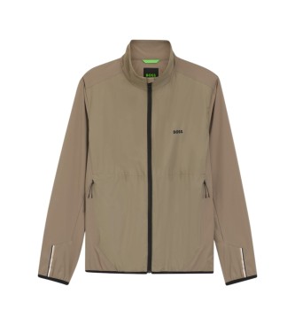 BOSS Vattenavvisande jacka i gr�nt multielastiskt tyg