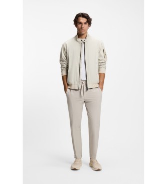 BOSS Vattenavvisande jacka med beige dubbelpiping