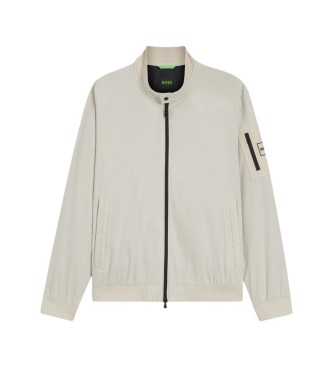 BOSS Vattenavvisande jacka med beige dubbelpiping