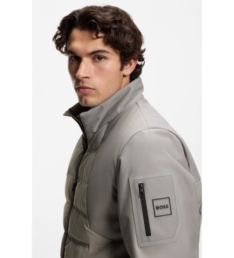BOSS Vattenavvisande jacka med gr� dunfyllning