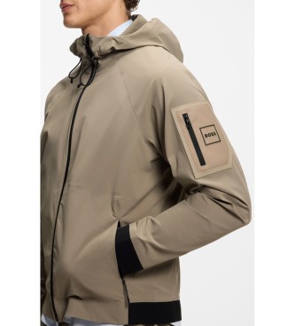 BOSS Veste d�perlante avec micro structure beige