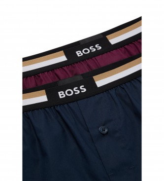 BOSS Pack 2 Boxer Shorts lilac, navy