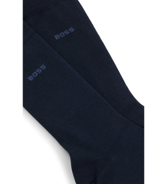 BOSS Packung mit 2 Paar Socken aus Baumwolle, mittelgro, marineblau