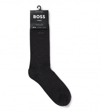 BOSS Confezione 2 paia di calzini grigio scuro