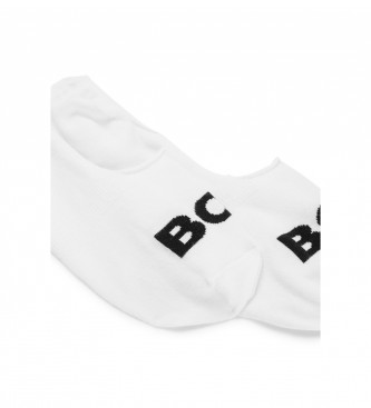 BOSS Set 2 paar onzichtbare sokken Logo wit