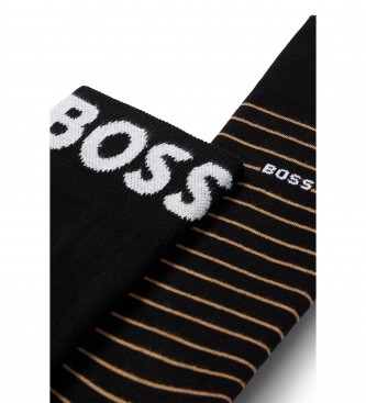 BOSS Pack 2 pares de meias Marc preto