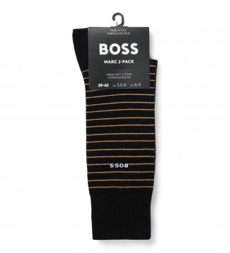 BOSS Pack 2 pares de meias Marc preto