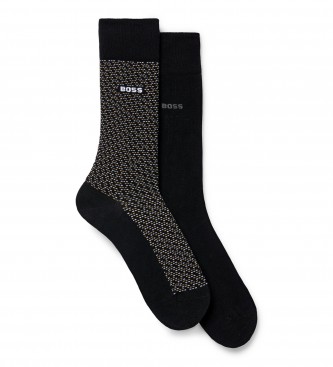 BOSS Packung mit 2 Paar Minipatter Socken schwarz