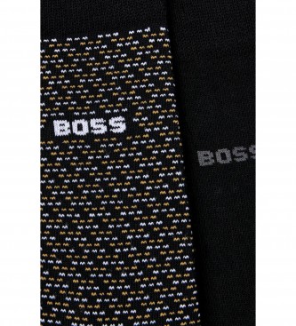 BOSS Pack of 2 pairs of Minipatter Socks black