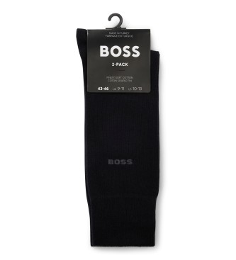 BOSS Pack of 2 pairs of black socks