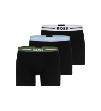 BOSS Confezione da 3 boxer neri audaci