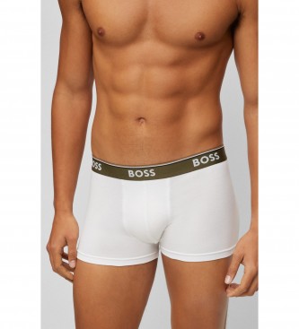 BOSS Pack 3 Boxers Logo Waistband White, Black, Navy