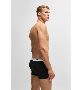 BOSS Pack 3 Cales boxer com logtipo preto