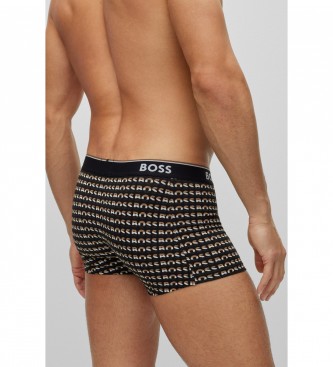 BOSS 3 paketi mornarskih, črnih in potiskanih boksarskih hlač