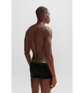 BOSS Pack 3 Cales boxer Power Desig verde, preto