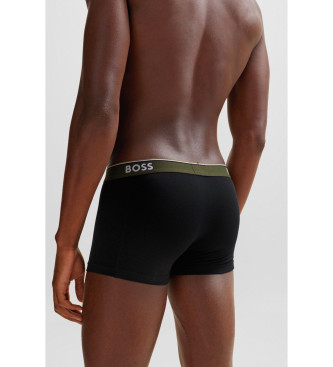 BOSS Pack 3 Cales boxer Power Desig verde, preto