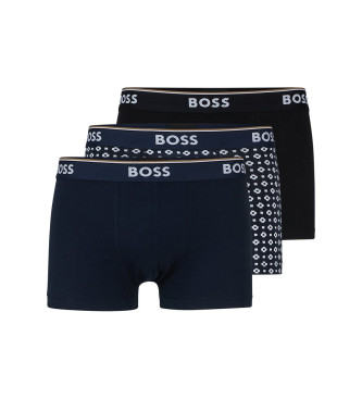 BOSS Pack 3 Cales boxer Power navy, preto