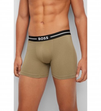 BOSS 3er-Pack Solid Boxershorts braun, marineblau, schwarz