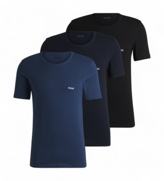 BOSS 3er-Pack Classic-T-Shirts navy, schwarz