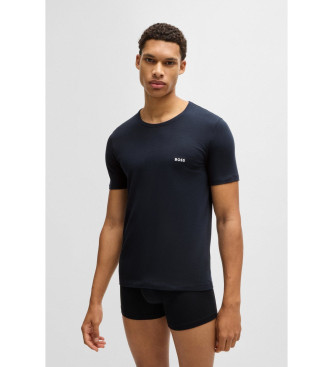 BOSS 3er-Pack Classic-T-Shirts navy, schwarz