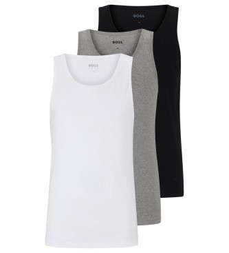 BOSS Confezione da 3 magliette classiche nere, grigie, bianche